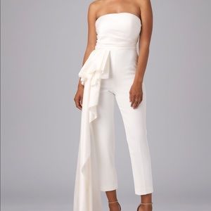 Jay Godfrey White & Light Ivory Sky Jumpsuit | Size 4